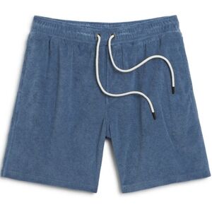 Dandy Del Mar Preppy Luxury Resortwear Terry Cloth Tropez Short in Blue 3XL